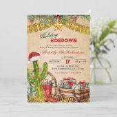 Mexican Cowboy Christmas Holiday Hoedown Fiesta 招待状 (スタンド正面)