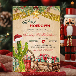 Mexican Cowboy Christmas Holiday Hoedown Fiesta 招待状