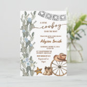 Mexican Cowboy is on the way Baby Shower 招待状 (スタンド正面)