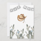 Mexican Cowboy is on the way Baby Shower 招待状 (裏面)