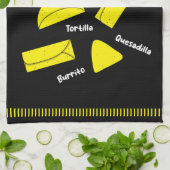 Mexican Cuisine Burrito Fajita Enchilada キッチンタオル (折り畳み)
