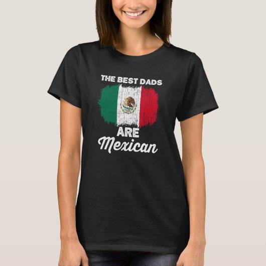 Mexican Dad For Men Mexicana Mexico Flag Fathers D Tシャツ (正面)