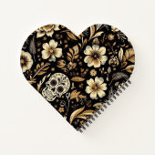 mexican dead and floral black art ノートブック (裏面)