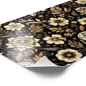 mexican dead and floral black art フォトプリント            (角)