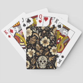 mexican dead and floral black art Poker トランプ