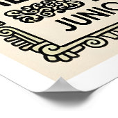 Mexican Eagle Poster Aztec Warrior Design ポスター (角)