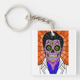Mexican Elvis Stained Glass Key Ring キーホルダー