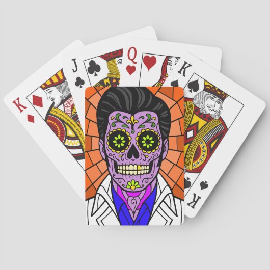 Mexican Elvis Stained Glass Playing Cards トランプ (裏面)