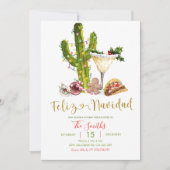 Mexican Feliz Navidad Christmas Party 招待状 (正面)