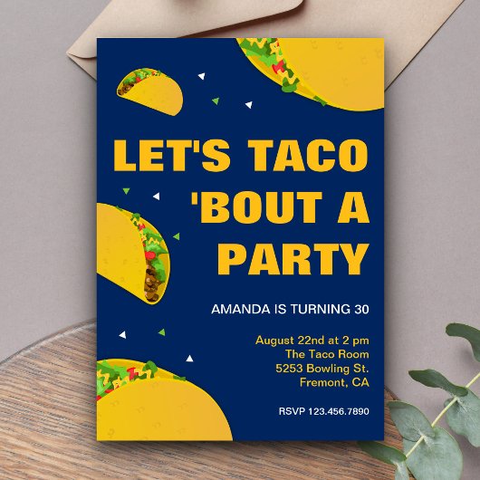 Mexican Fiesta | パーティーバースデーをタコスでお祝いしよう 招待状