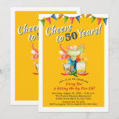 Mexican Fiesta 50th Birthday Cheers to 50 Years 招待状 (正面/裏面)