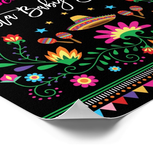 Mexican Fiesta Baby Shower Welcome Poster Decor ポスター (角)