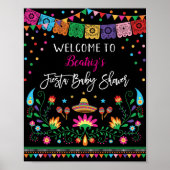 Mexican Fiesta Baby Shower Welcome Poster Decor ポスター (正面)