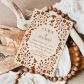 Mexican Fiesta Beige Terracotta Wedding Invitation 招待状