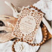 Mexican Fiesta Beige Terracotta Wedding Invitation 招待状