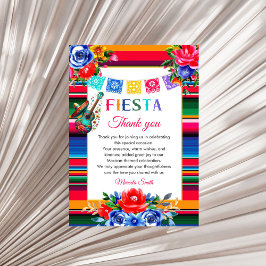 Mexican Fiesta Birthday Flat Thank You Card サンキューカード