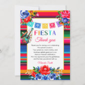 Mexican Fiesta Birthday Flat Thank You Card サンキューカード (正面)