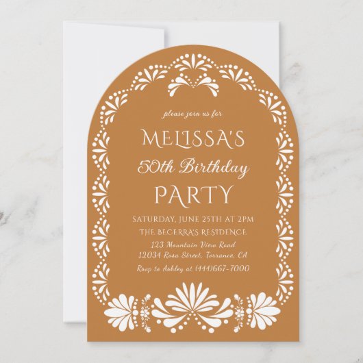 Mexican fiesta birthday party Invitation 招待状 (正面)