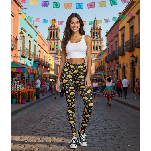 Mexican Fiesta & Día de Muertos Leggings レギンス