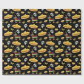 Mexican Fiesta & Día de Muertos Wrapping Paper ラッピングペーパー (フラット)