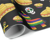 Mexican Fiesta & Día de Muertos Wrapping Paper ラッピングペーパー (ロールコーナー)