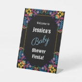 Mexican Fiesta Floral Baby Shower Invitation 台座サイン (正面)