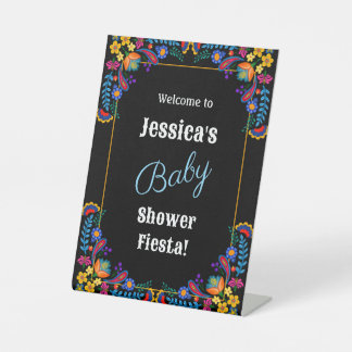 Mexican Fiesta Floral Baby Shower Invitation 台座サイン
