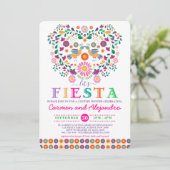 Mexican Fiesta Floral Co-Ed Bridal Shower 招待状 (スタンド正面)