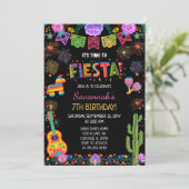 Mexican Fiesta Girl Birthday Party 招待状 (スタンド正面)