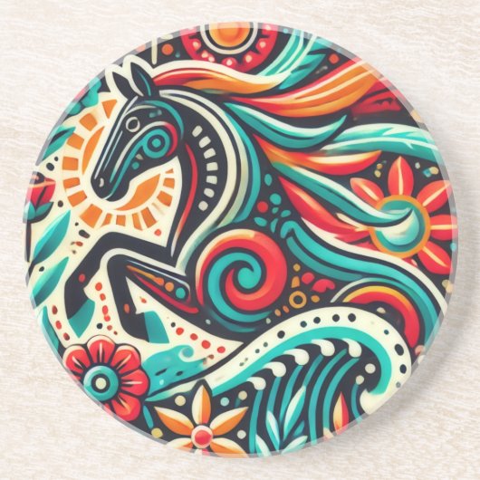 Mexican fiesta horse コースター (正面)