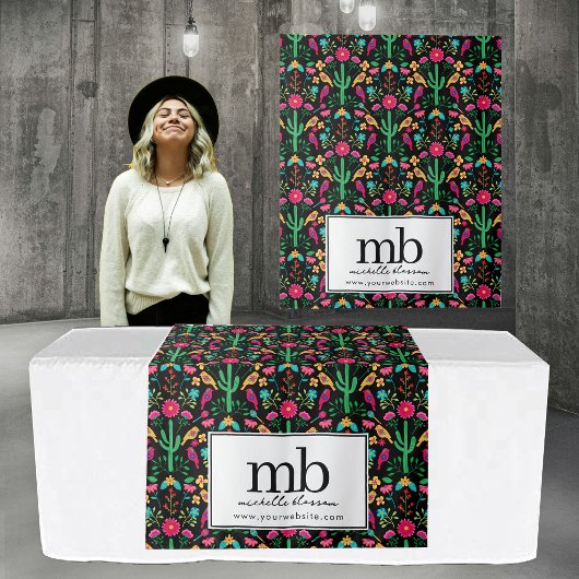 Mexican Fiesta Logo  Business Table Runner Banner タペストリー