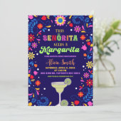 Mexican Fiesta Margaritas Bridal Shower Invitation 招待状 (スタンド正面)