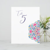 Mexican Fiesta Rainbow Wedding Tabletop Sign (スタンド正面)