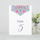Mexican Fiesta Rainbow Wedding Tabletop Sign (スタンド正面)