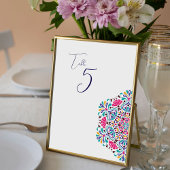 Mexican Fiesta Rainbow Wedding Tabletop Sign