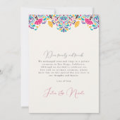 Mexican Fiesta Style Rainbow Wedding Announcement 招待状 (裏面)