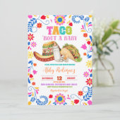 Mexican Fiesta Taco bout a baby baby shower 招待状 (スタンド正面)