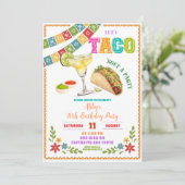 Mexican Fiesta Taco bout a party birthday 招待状 (スタンド正面)