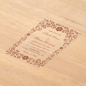 Mexican Fiesta Terracotta Floral Wedding  アクリル招待状 (レイダウン)