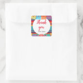 Mexican Fiesta Thank You Stickers スクエアシール (バッグ)