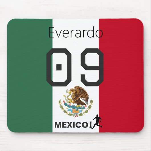 Mexican Flag Desktop Goal Kick Custom Name マウスパッド (正面)