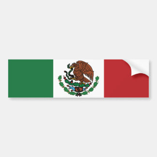 Mexican Flag Green White Red Mexico Patriotic  バンパーステッカー