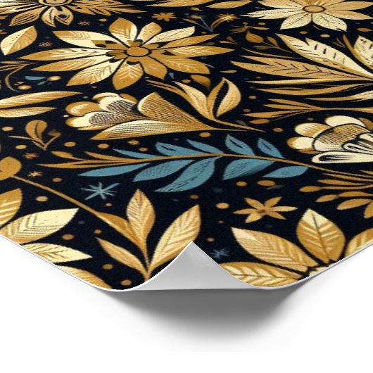 Mexican Floral Art ポスター (角)