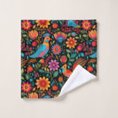 Mexican floral colorful バスタオルセット (ウォッシュタオル)