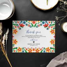 Mexican Floral Colorful Botanical Flowers Wedding