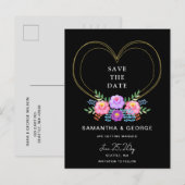 Mexican Floral Fiesta Save The Date 案内ポストカード (正面/裏面)