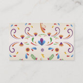 Mexican Floral Folk Recipe Request Bridal Shower エンクロージャーカード (裏面)