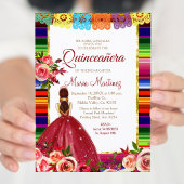Mexican Floral Quinceañera Invitation 招待状