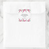 Mexican Flowers Baby Shower Fiesta スクエアシール (バッグ)