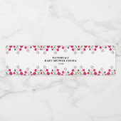 Mexican Flowers Baby Shower Fiesta ペットボトルラベル (シングルラベル)